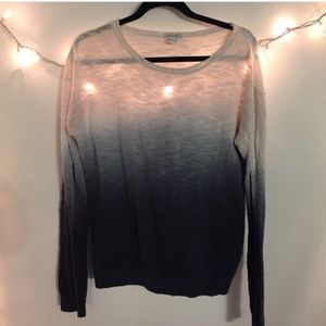 Forever 21 Blue and White Ombré Sweater